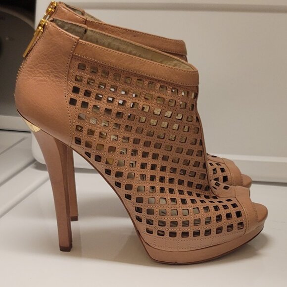 Michael Kors Perforared Platform Ankle Boots - Picture 1 of 11